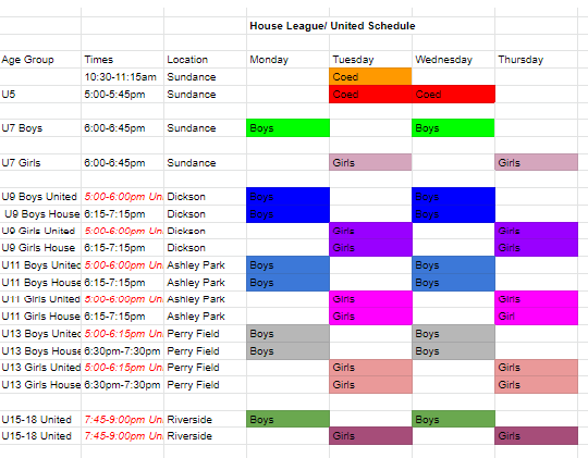 2022 Outdoor Schedule